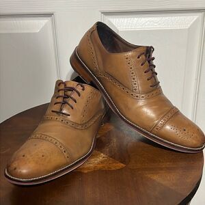 🔥 JOHNSTON & MURPHY ‘CONRAD’ MENS CAP-TOE OXFORD Shoes Men Sz 11M - EXCELLENT